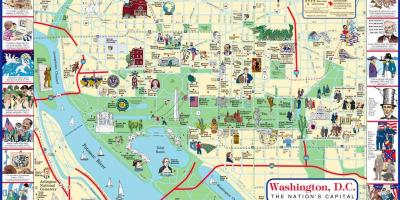 Washington dc bản đồ của du lịch
