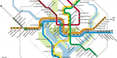 Washington ga tàu điện ngầm bản đồ