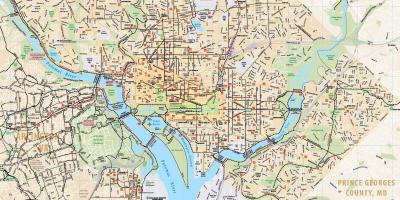 Washington dc xe đạp bản đồ