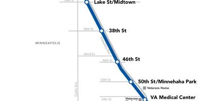 Washington metro dòng màu xanh bản đồ
