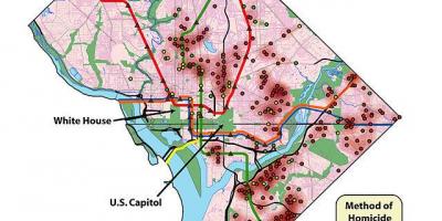 Washington dc xấu khu phố bản đồ