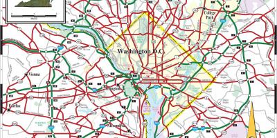 Washington dc tàu điện ngầm bản đồ đường phủ