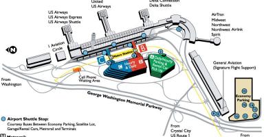 Ronald reagan washington sân bay quốc gia bản đồ