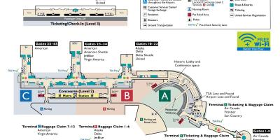 Ronald reagan sân bay quốc gia bản đồ