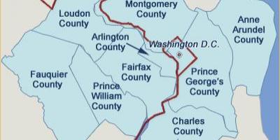Khu vực Dc county bản đồ