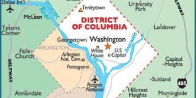 Washington dc và tiểu bang washington bản đồ