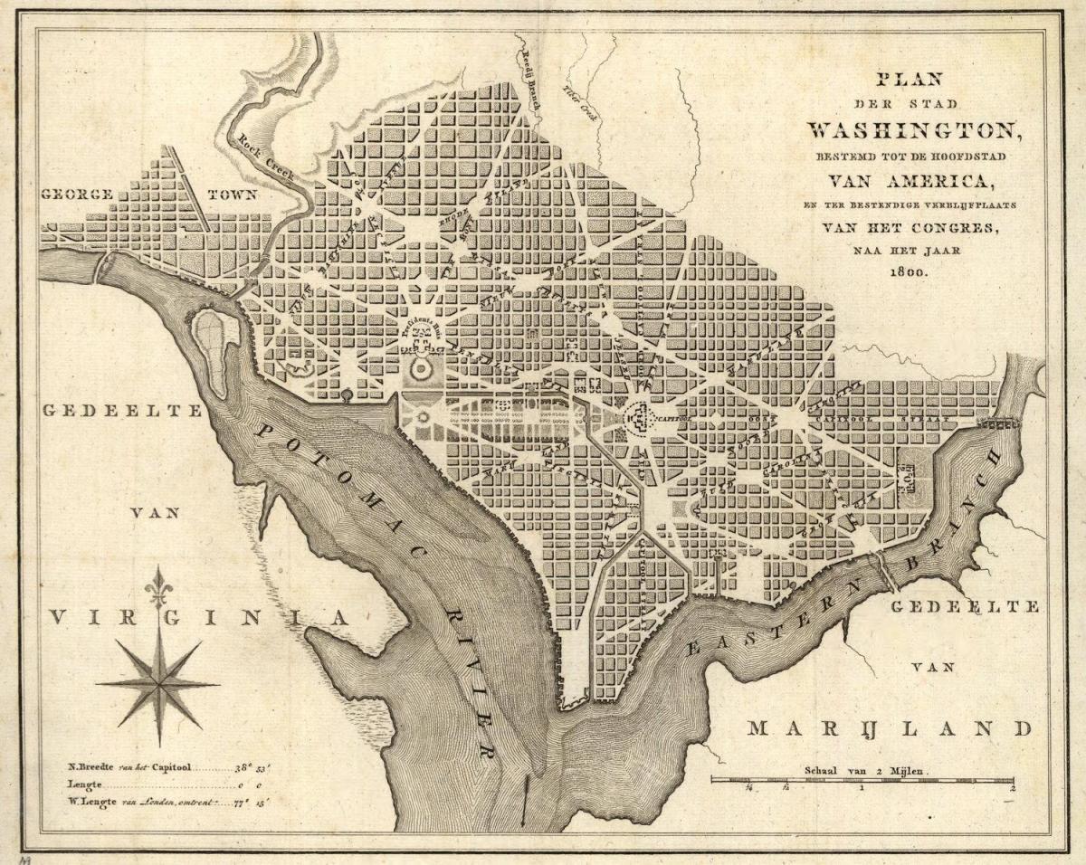 bản đồ của lịch sử bản đồ của washington dc