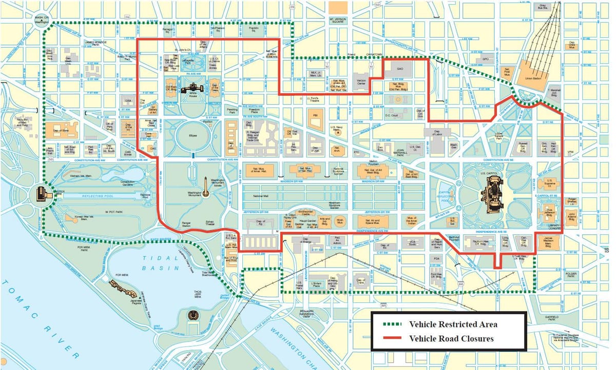 washington dc đường xe bản đồ
