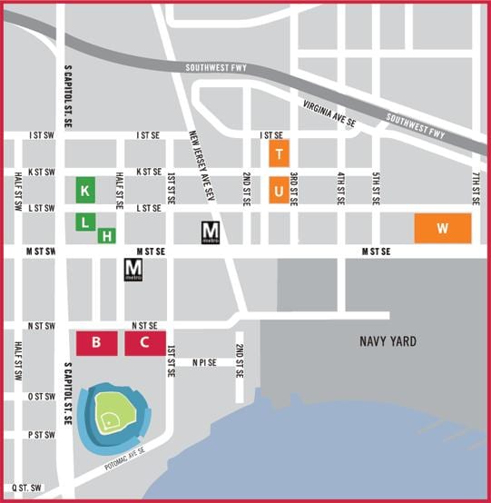 washington dc đậu xe bản đồ