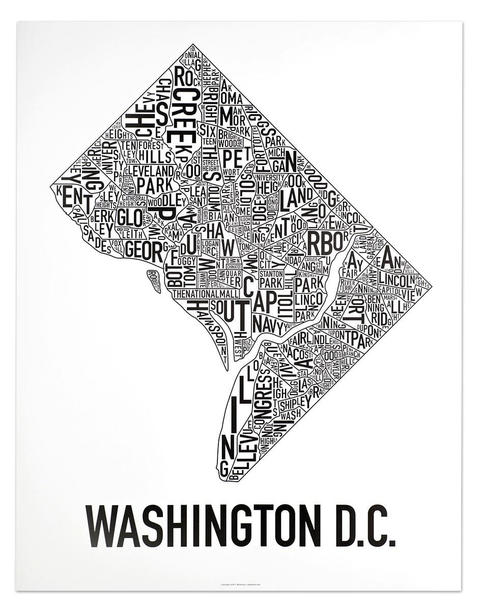 dc khu phố bản đồ áp phích