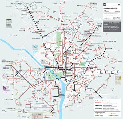 metro dc, bản đồ