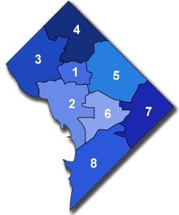 washington dc khu vực đậu xe bản đồ