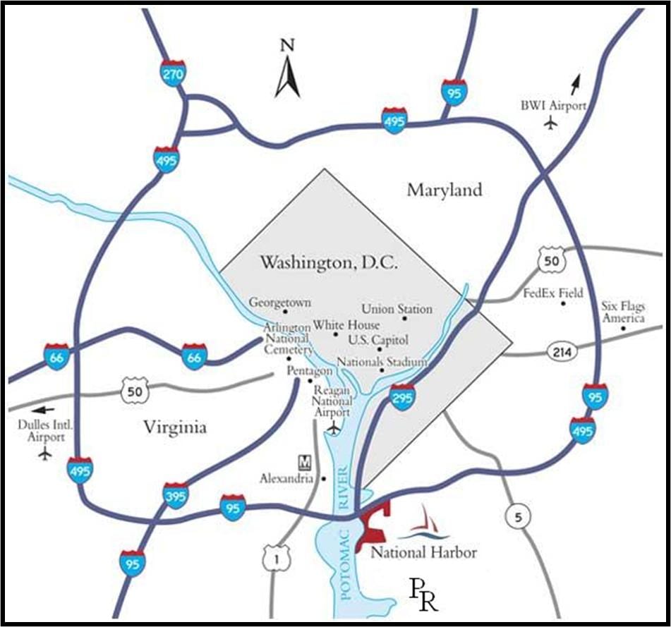 washington metropolitan khu vực bản đồ
