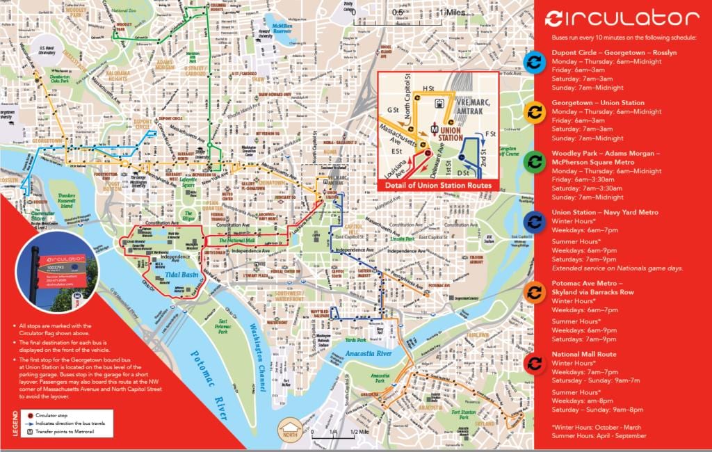 washington dc tuần hoàn bản đồ