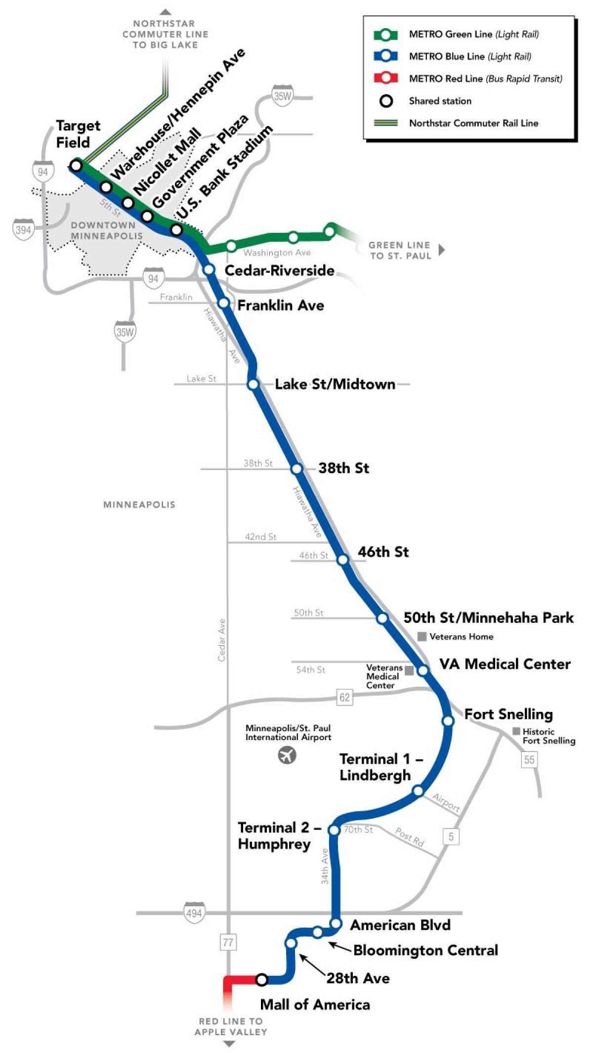 washington metro dòng màu xanh bản đồ