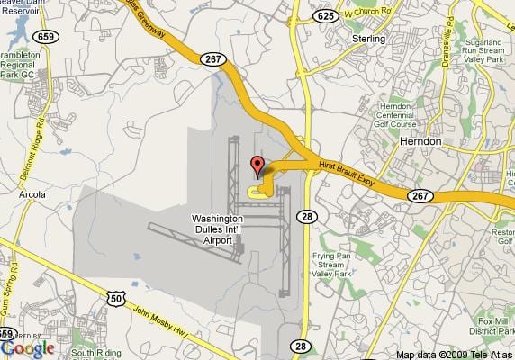 bản đồ của khu vực dulles