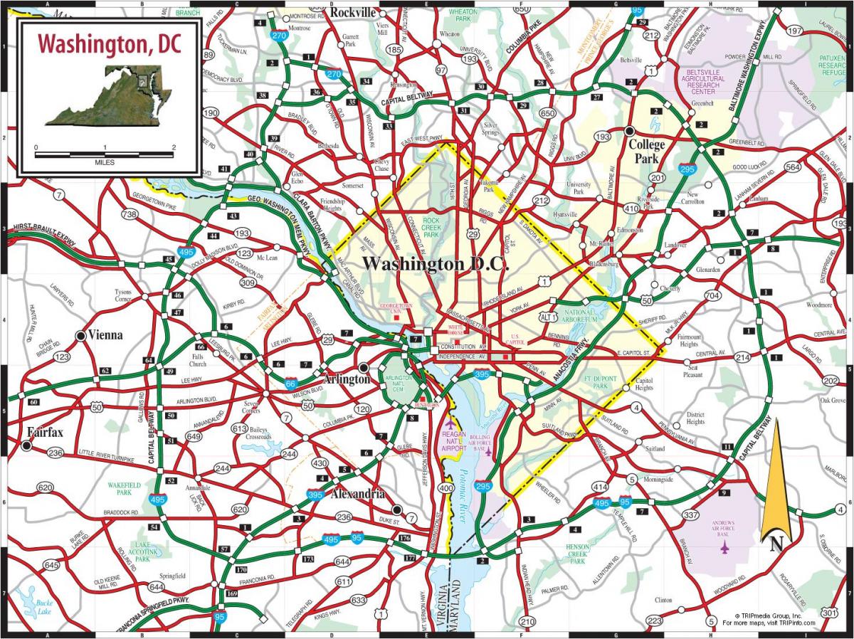 washington dc tàu điện ngầm bản đồ đường phủ