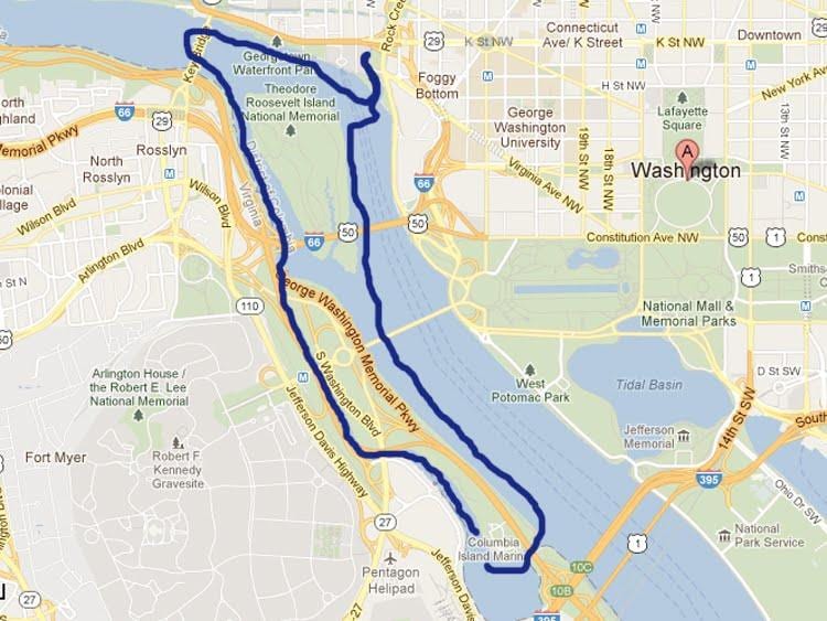 bản đồ của potomac sông washington dc