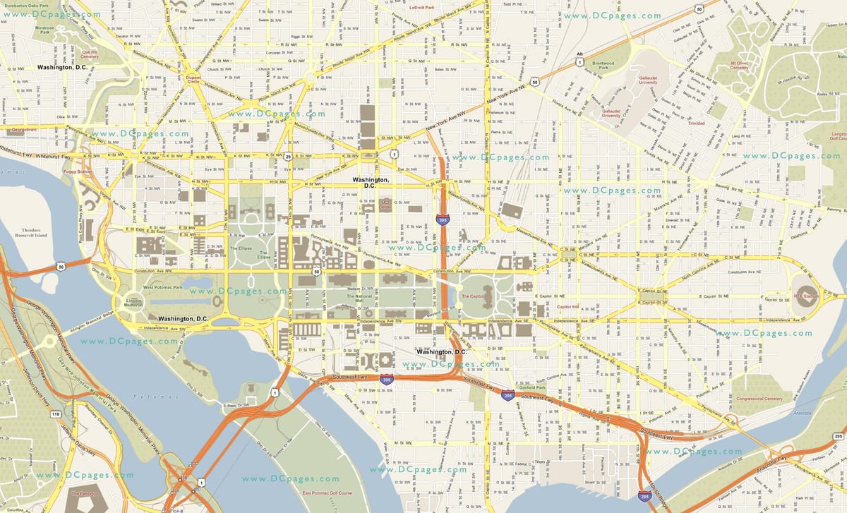 đường washington bản đồ