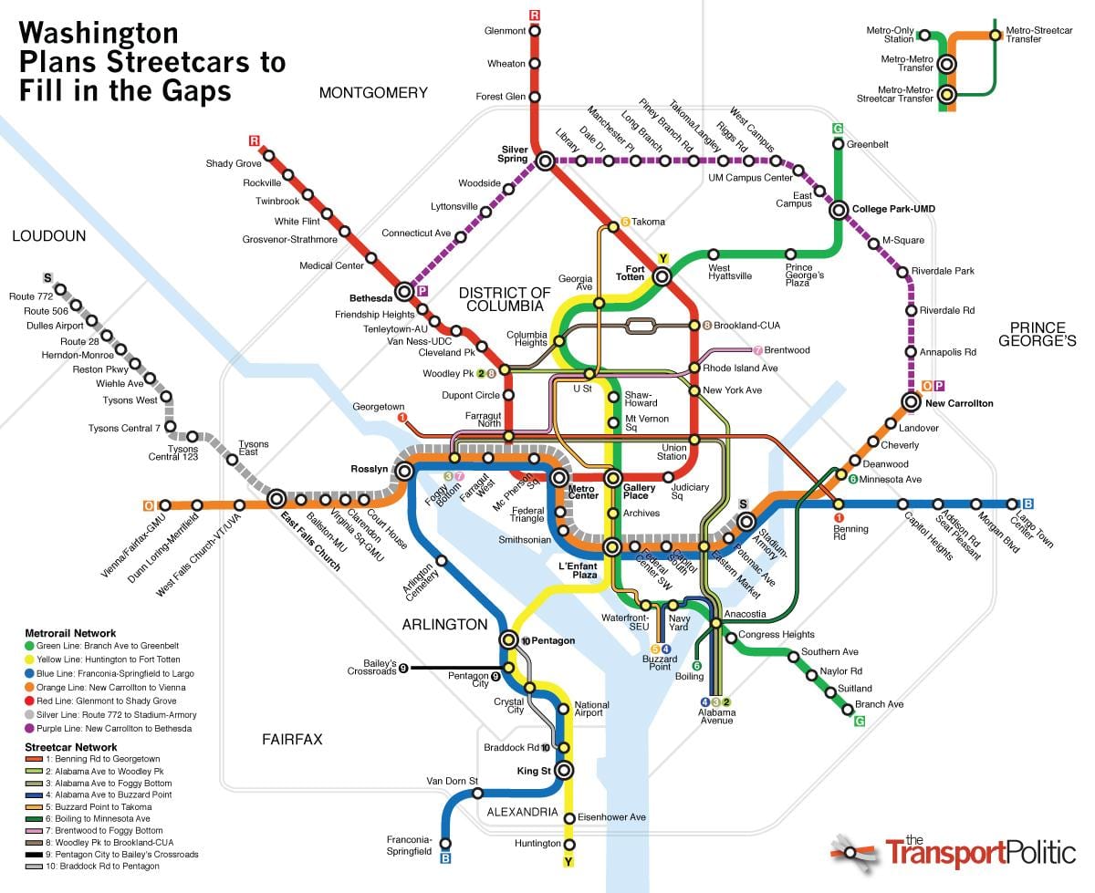 dc giao thông công cộng bản đồ