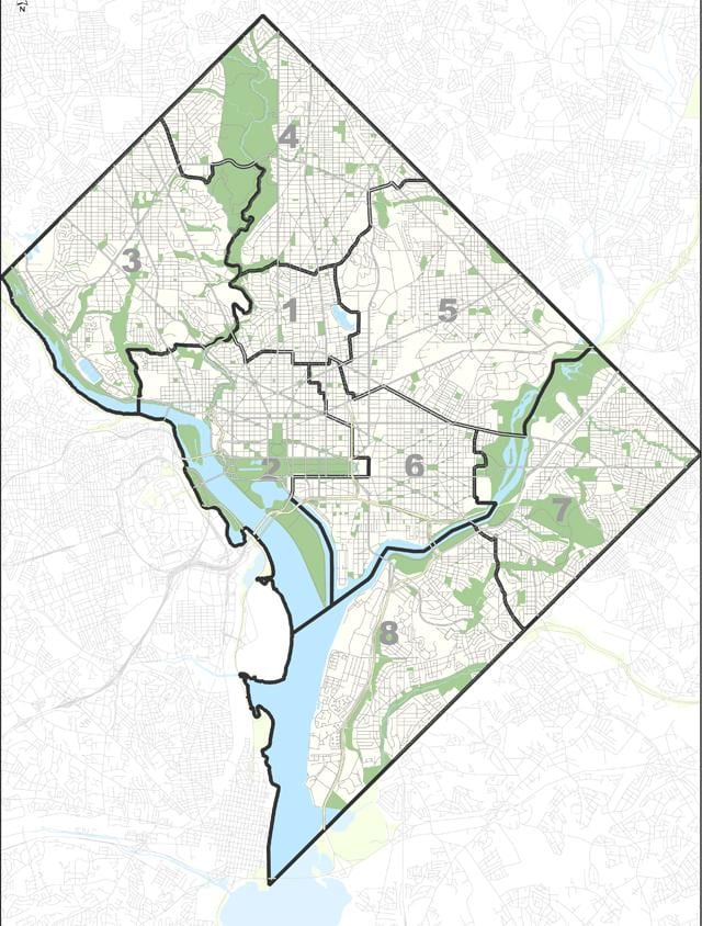 bản đồ của washington dc miễn phí đậu xe