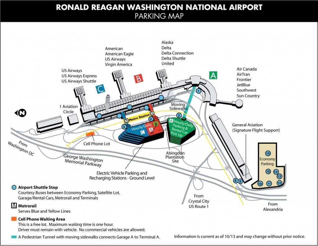 bản đồ của sân bay gần washington dc