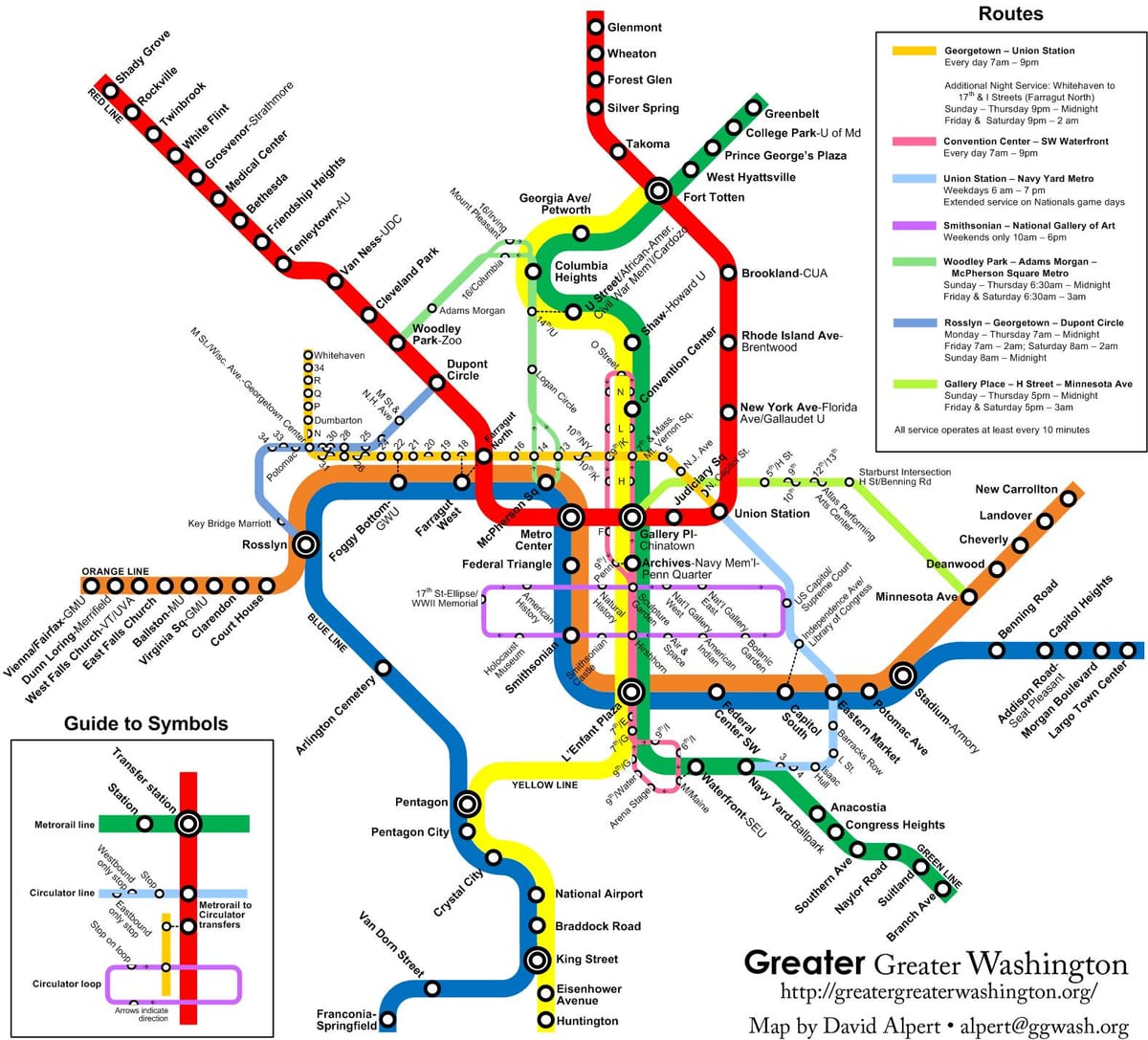 washington ngầm bản đồ