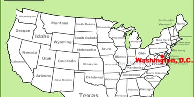 Bản đồ của chúng tôi với washington dc
