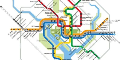 Washington dc đào tạo bản đồ