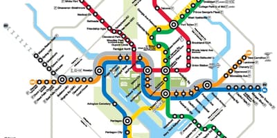 Washington dc bạc dòng bản đồ