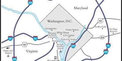 Washington metropolitan khu vực bản đồ