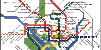 Washington dc tàu điện ngầm bản đồ