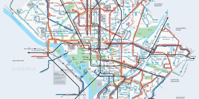 Washington dc tuyến xe buýt bản đồ