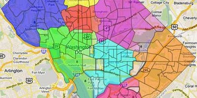 Washington dc ward bản đồ