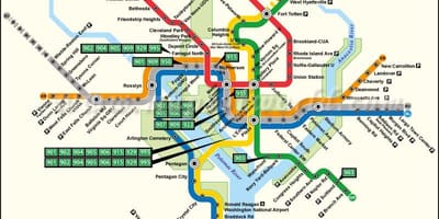 Washington dc xe điện bản đồ