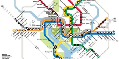 Washington dc tàu điện ngầm bản đồ đường sắt