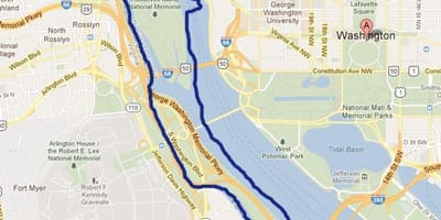 Bản đồ của potomac sông washington dc