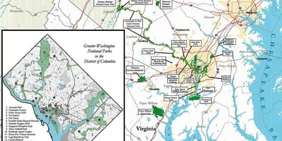 Bản đồ của washington dc công viên quốc gia