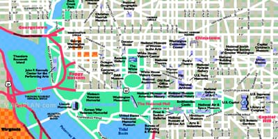 Washington dc du lịch bản đồ