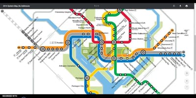 Dc chuyến tàu điện ngầm bản đồ