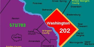 Dc mã khu vực bản đồ