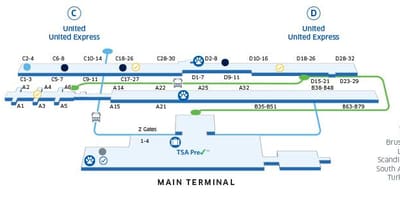 Bản đồ của washington dc sân bay iad