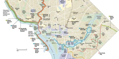 Bản đồ của washington dc xe đạp